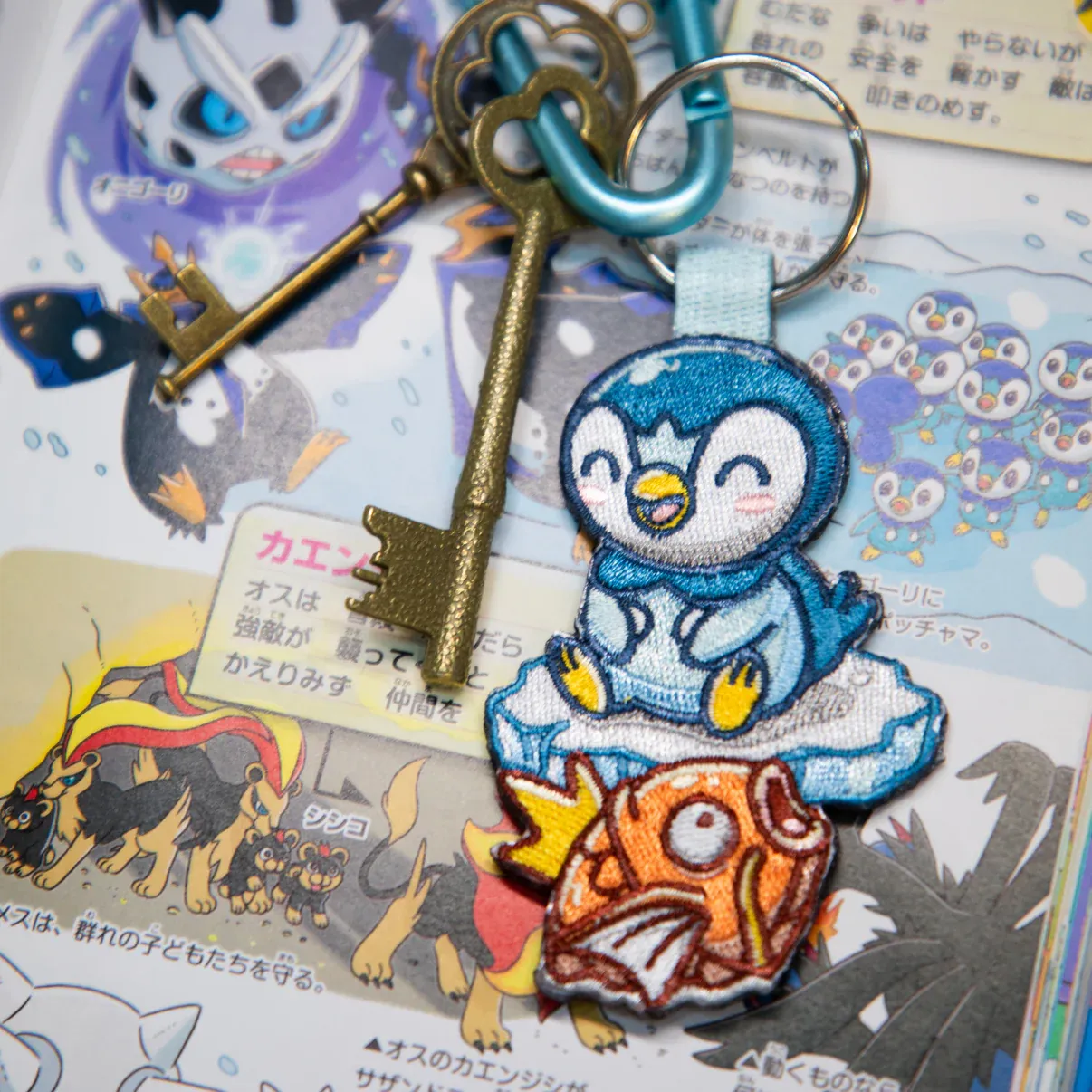 piplup & magikarp keytag piplup & magikarp keytag