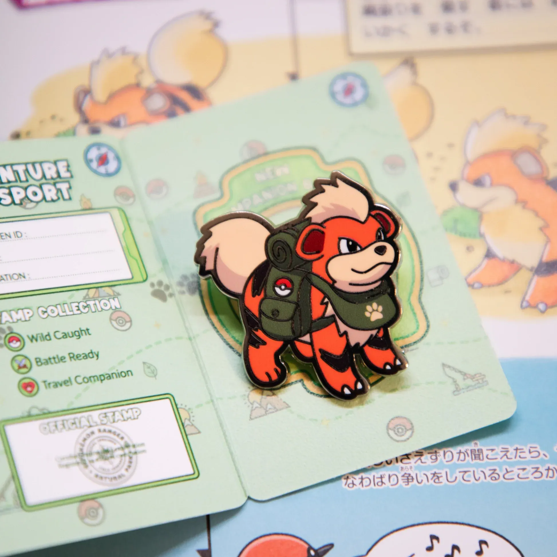 growlithe ranger pin growlithe ranger pin
