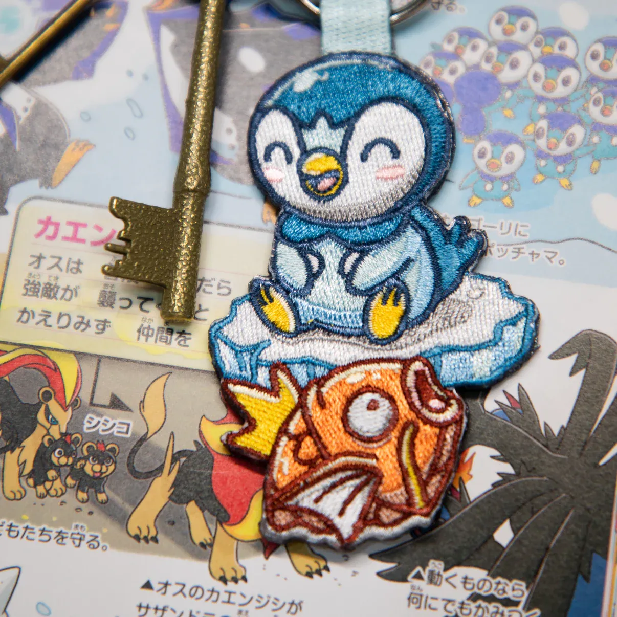 piplup & magikarp keytag piplup & magikarp keytag