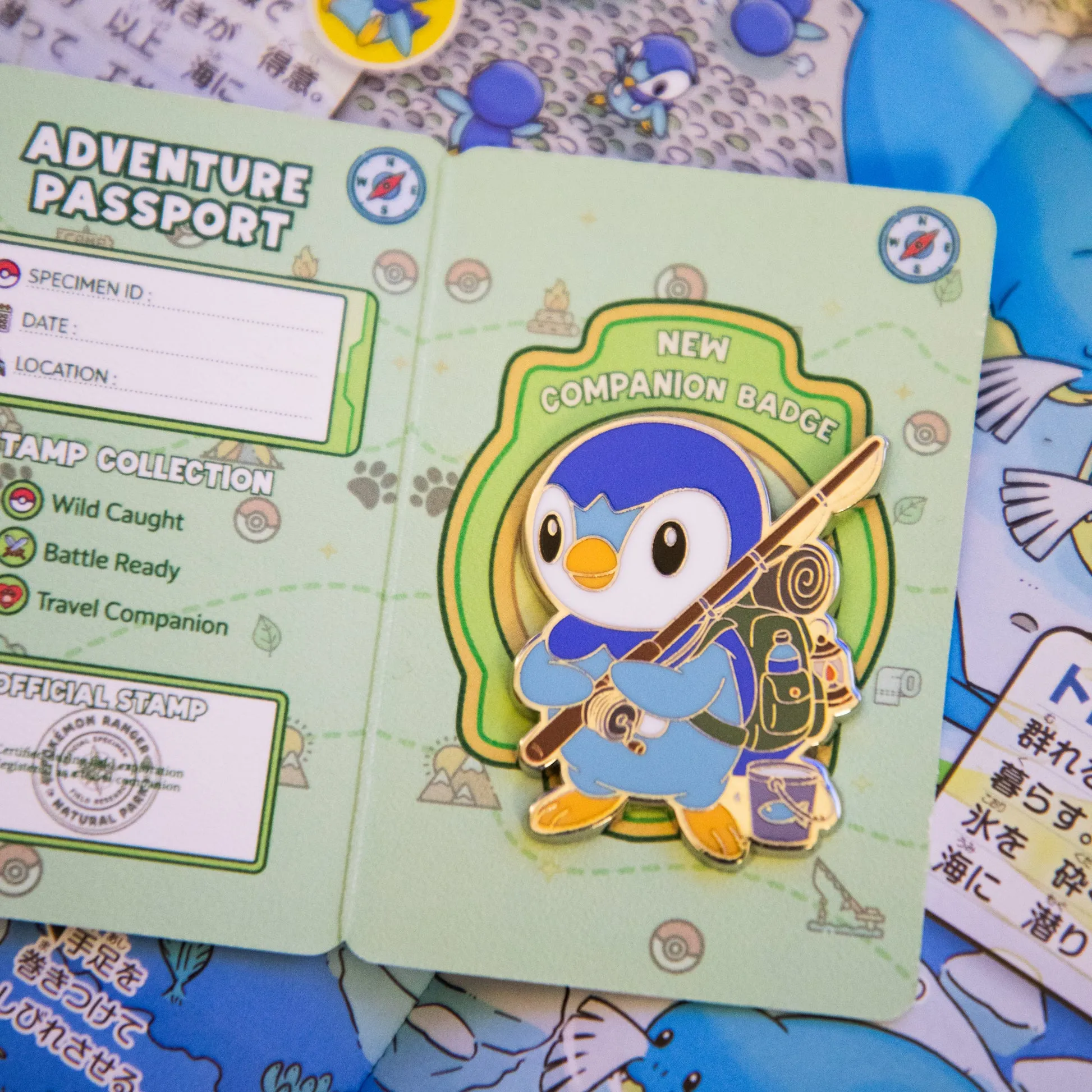 piplup fisher pin piplup fisher pin